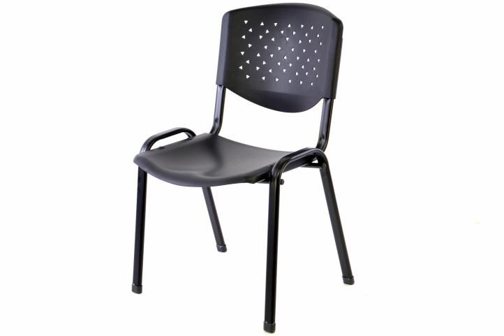 Stohovatelná plastová kancelářská židle - černá