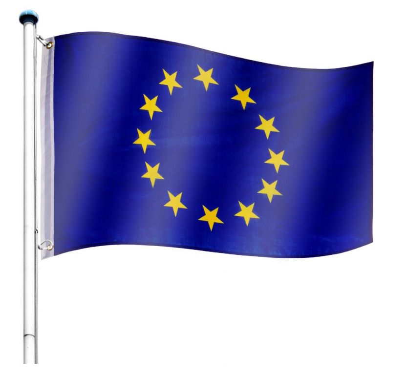 Vlajkový stožár vč. vlajky Evropská unie - 6,50 m