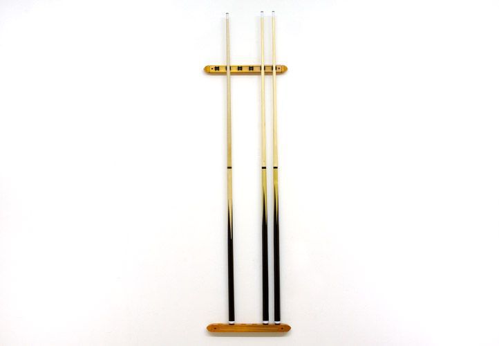 Kulečníkový nástěnný držák na tága, přírodní buk, 39 cm