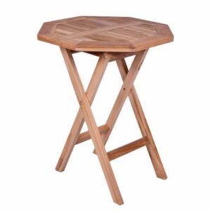 DIVERO zahradní stolek z týkového dřeva, Ø 60cm