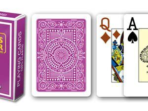 Modiano 2 rohy 100% plastové karty, Fialové