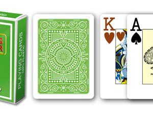 Modiano 2 rohy 100% plastové karty, Světle zelené