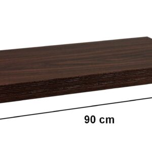 Stilista Nástěnná police, tmavé dřevo, 90 cm