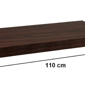Stilista Nástěnná police, tmavé dřevo, 110 cm