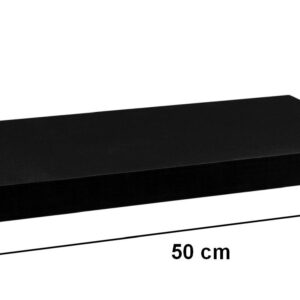 STILISTA Nástěnná police VOLATO, matná černá, 50 cm