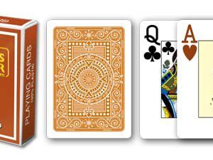 Modiano 2 rohy 100% plastové karty, Hnědé