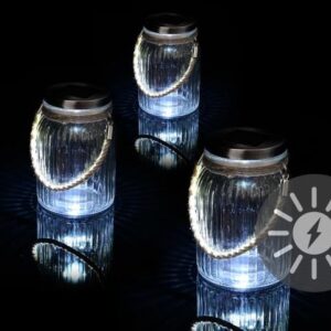 Sada 3 kusů solárního osvětlení - závěsná sklenice