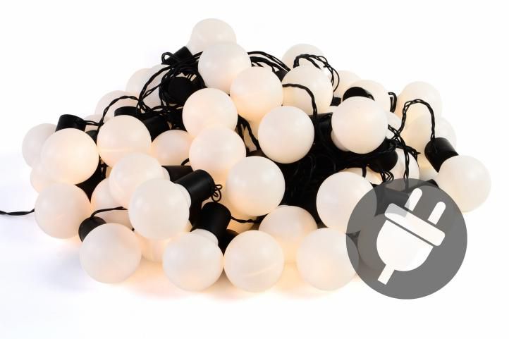 Zahradní párty osvětlení, venkovní, 50 LED, teple bílá