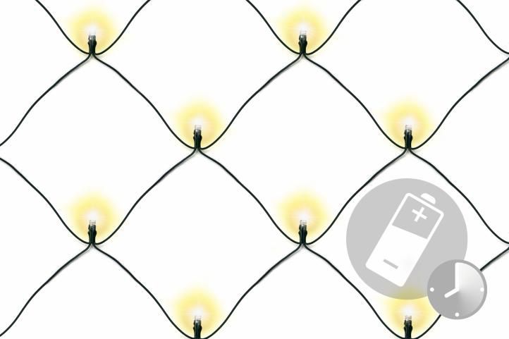 Vánoční LED světelná síť 1,5 x 1,5 m, 100 diod, teple bílá