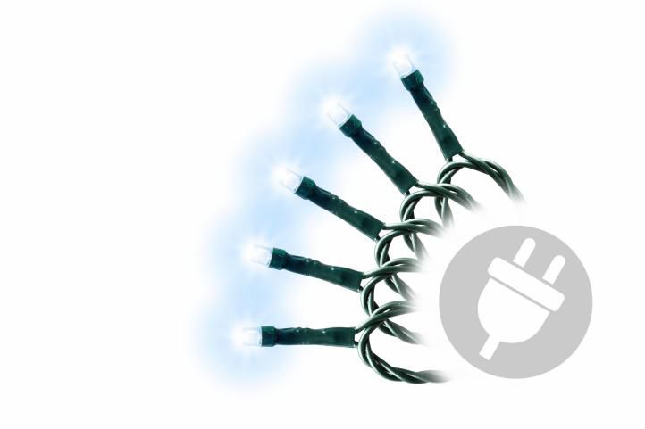 Vánoční LED řetěz 40 m, 400 LED, studeně bílý