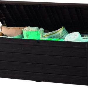 Zahradní úložný box BRIGHTWOOD, 455L, hnědý