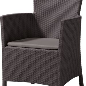 Zahradní křeslo MONTANA - hnědé + šedohnědé podušky