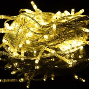 Vánoční LED řetěz 2 m, 20 LED, teple bílý, průhledný kabel