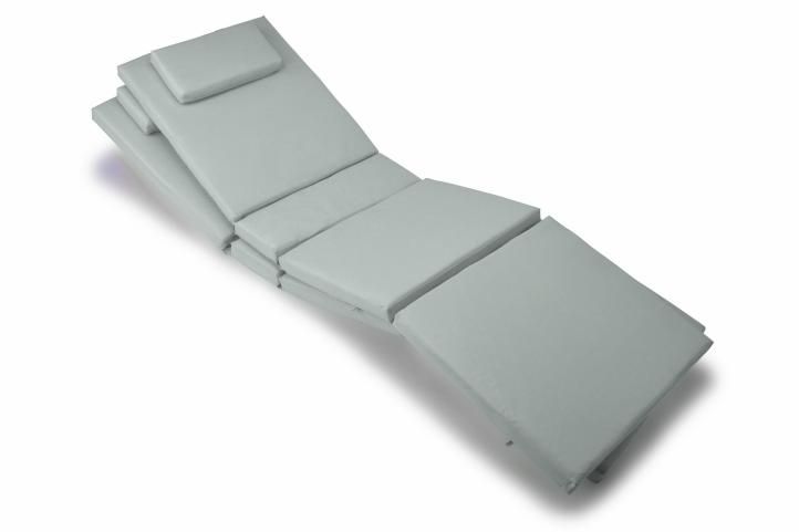 DIVERO Sada polstrování pro lehátko Garth, sv. šedá, 2 ks