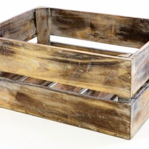 Dřevěná bedýnka VINTAGE DIVERO hnědá - 51 x 36 x 23 cm