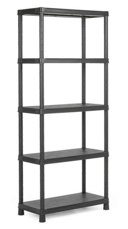 Plastový otevřený regál PLUS 80/5 - 187 x 80 x 40 cm