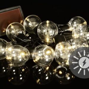 LED solární světelný řetěz s 10 žárovkami