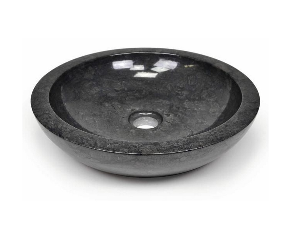 Kamenné umyvadlo - černý leštěný mramor DIVERO
