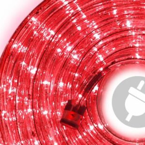 LED světelný kabel 240 diod, 10 m, červený
