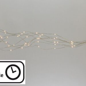 Vánoční dekorativní osvětlení, drátky, 64 LED, teple bílé