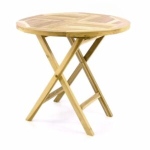 DIVERO zahradní stůl z teakového dřeva - 80 cm