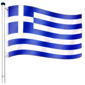 FLAGMASTER® Vlajkový stožár vč. vlajky Řecko, 6,50 m
