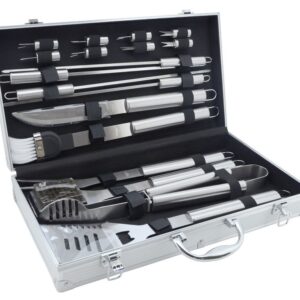Grilovací nářadí sada ALU kufřík, 18 ks
