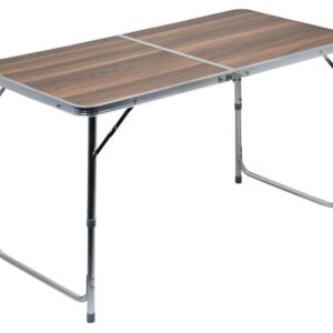 Stůl kempingový skládací DOUBLE teleskop., hnědý