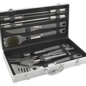 Sada grilovacího nářadí GREY LINE, ALU kufřík, 11 ks