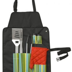 Sada grilovacího nářadí + zástěra, 7 ks