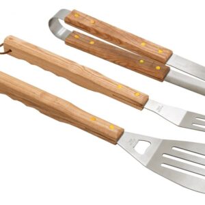 Sada grilovacího nářadí WOOD, 3 ks