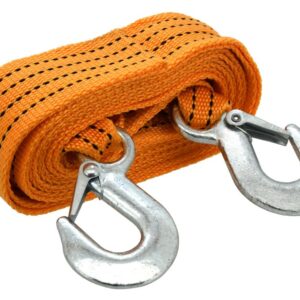 Lano tažné ploché s karabinami - 3000 kg
