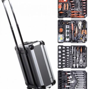 Kufr s nářadím Alu premium - 186 kusů, 37 x 52 x 20 cm