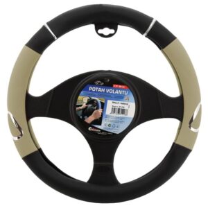 Potah volantu RALLY - béžový/černý