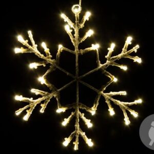 Vánoční LED dekorace, sněhová vločka, 30 cm, teple bílá