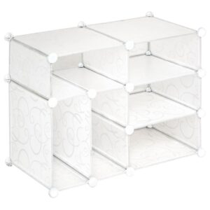 Úsporný zásuvný regál, 57 x 71 x 37 cm, transparentní