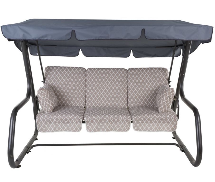 Zahradní houpačka RIMINI, světlá, 173 x 227 x 143 cm