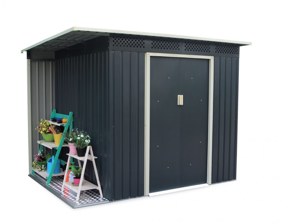 Zahradní domek CHESTER A, 184 x 257 x 142 cm, šedý