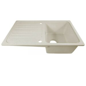 Granitový dřez s odkapávačem, béžový