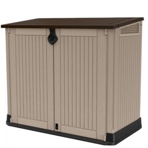 Zahradní box, 110 x 130 x 74 cm, béžová + hnědá