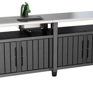 Zahradní skřínka Unity Chef, grafit,  237 cm