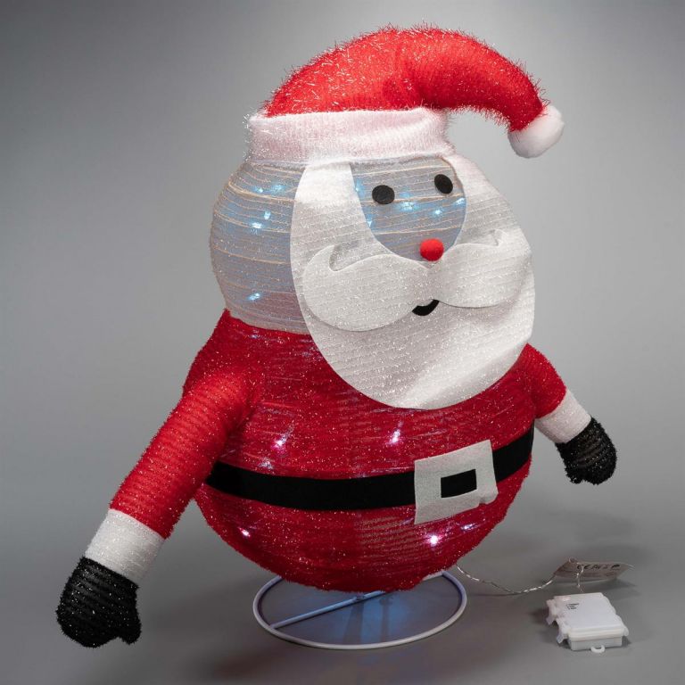 Vánoční dekorace, Santa Claus, 30 LED, 58 cm, časovač