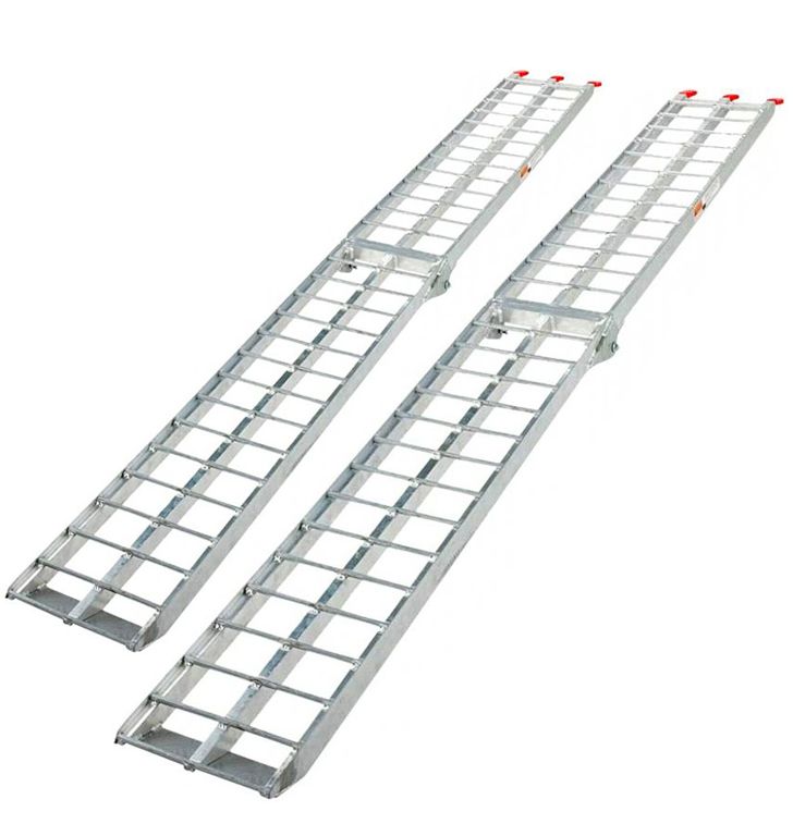 Sada nájezdových ramp, sklopná, 2 ks, hliník