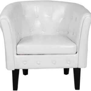 Miadomodo Křeslo Chesterfield, 58 x 71 x 70 cm, bílé