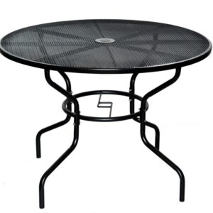 Zahradní kovový stůl s otvorem pro slunečník, ø 106 cm