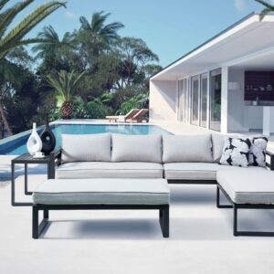 PORTLAND Zahradní souprava, hliník, šedá