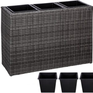 Stilista Stojan na 3 květináče, šedý, 84 x 29 x 60 cm