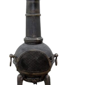 Jago Venkovní zahradní krb litina, 43 x 43 x 108 cm, černý