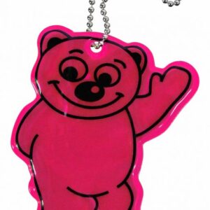 Reflexní přívěšek medvídek, růžový