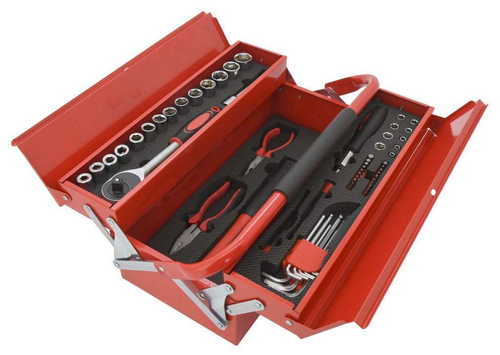 Compass Skříňka nářadí Metal box, 63 dílů